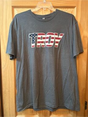 Troy Logo Men's T‑Shirt in Charcoal